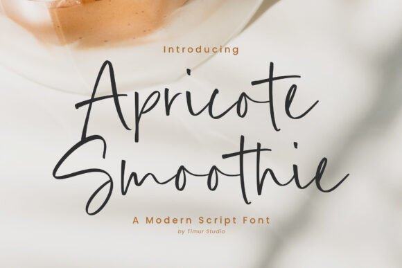 Apricote Smoothie: A Modern Script Font for Elegant Branding