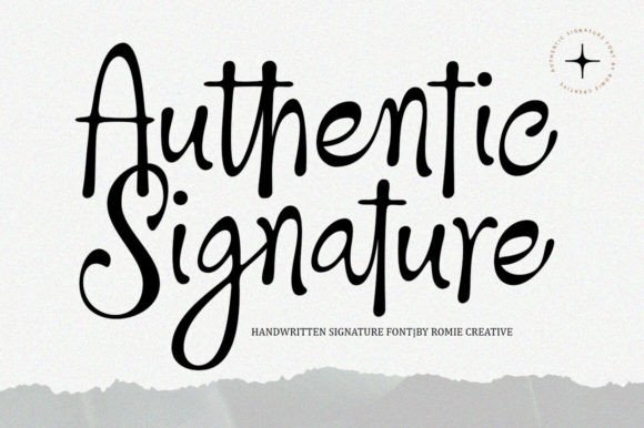 Authentic Signature: A Handwritten Font with Real Character