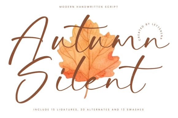 Autumn Silent: A Modern Handwritten Font for Elegant Projects