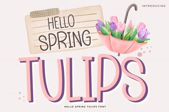 Bring Spring to Life with Hello Spring Tulips Font