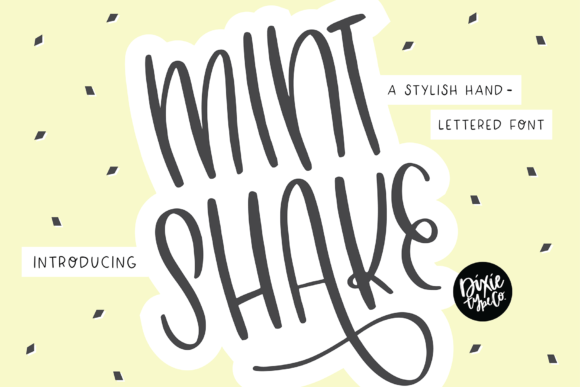 Mint Shake: A Handwritten Font That Brings a Fresh Vibe to Your Work